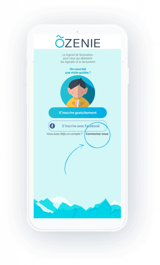 ÕZénie mobile - Se connecter - Étape 1