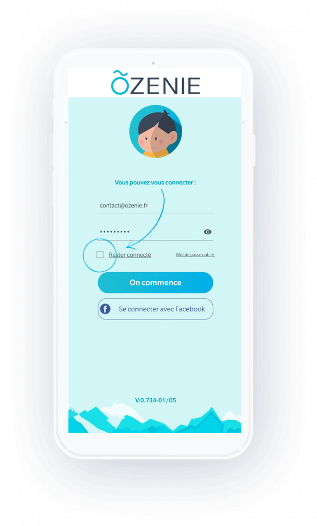 ÕZénie mobile - Se connecter - Rester connecter - Étape 3